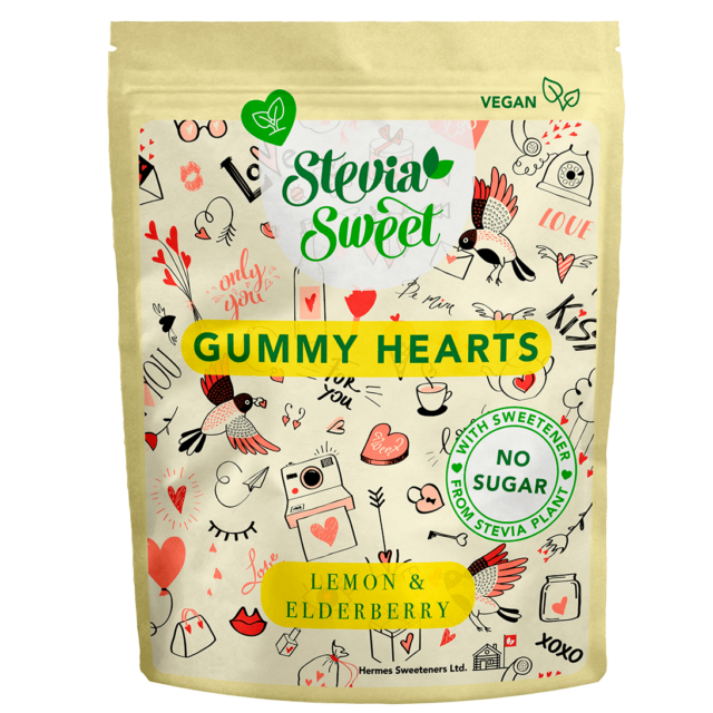 Gummy Hearts without sugar vegan