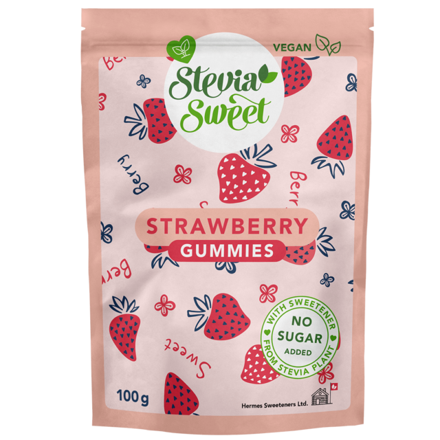 Vegane Gummibärchen-Erdbeeren ohne Zucker